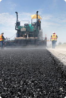 Image of road being paved with asphalt